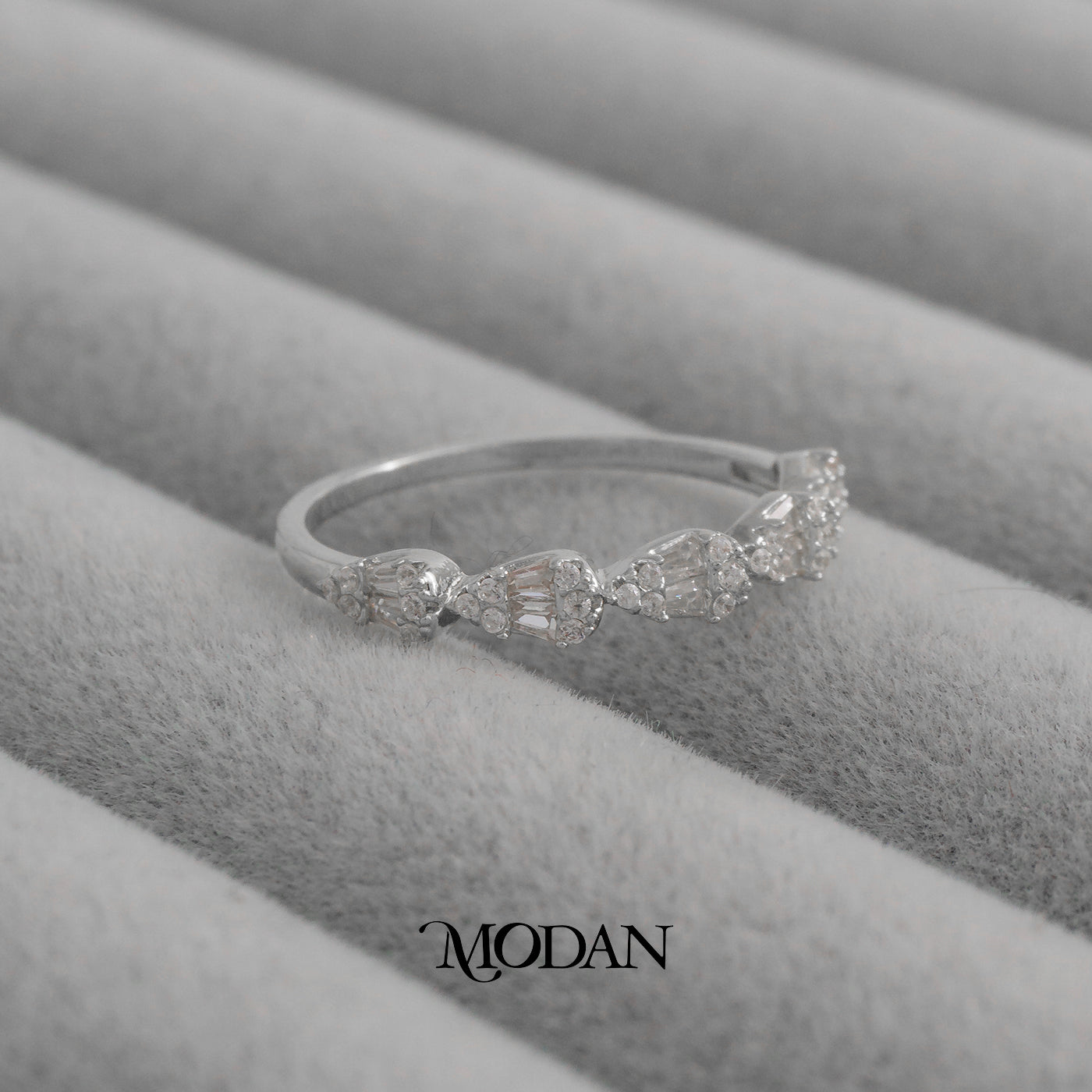 Dainty White Stackable Ring Cincin Tumpuk Simple Hypoallergenic Gold Plated