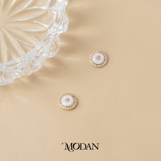 (10mm) Sparkling Round Solitaire Rosegold Stud Earrings Anting Tusuk Bulat Mata Satu Hypoallergenic Gold Plated