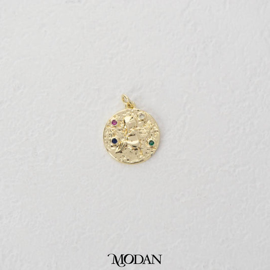 Mini Colorful Baby Angel Round Charm DIY Charm Liontin Bayi Malaikat Hypoallergenic Gold Filled