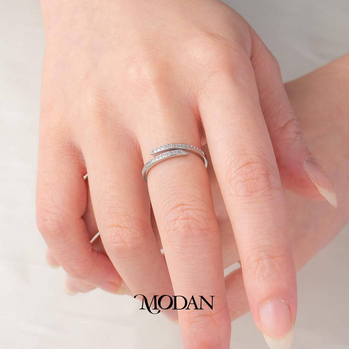Minimalist Spiral Adjustable Wrap Ring Cincin Lilit Terbuka Hypoallergenic Gold Plated