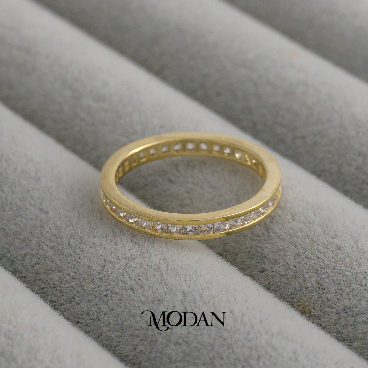Classic Wedding Band Ring Cincin Klasik Elegan Hypoallergenic Gold Plated