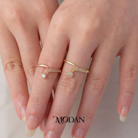 Minimalist Dangle Ring Cincin Gantung Minimalis Hypoallergenic Gold Plated
