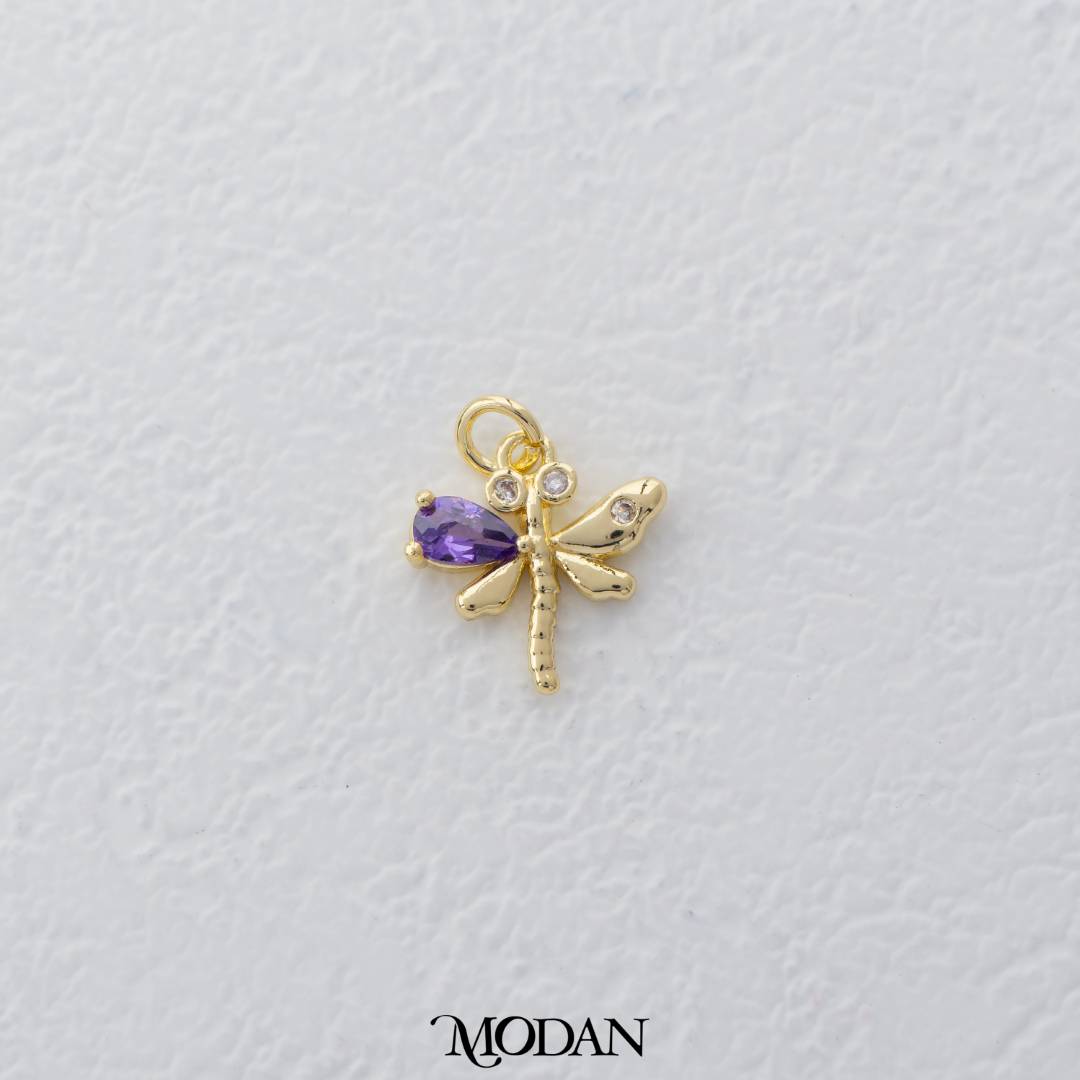 Mini Colorful Dragonfly Charm DIY Charm Liontin Capung Hypoallergenic Gold Filled