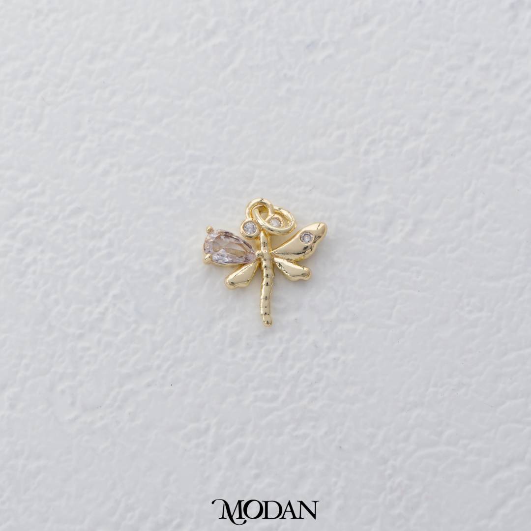 Mini Colorful Dragonfly Charm DIY Charm Liontin Capung Hypoallergenic Gold Filled