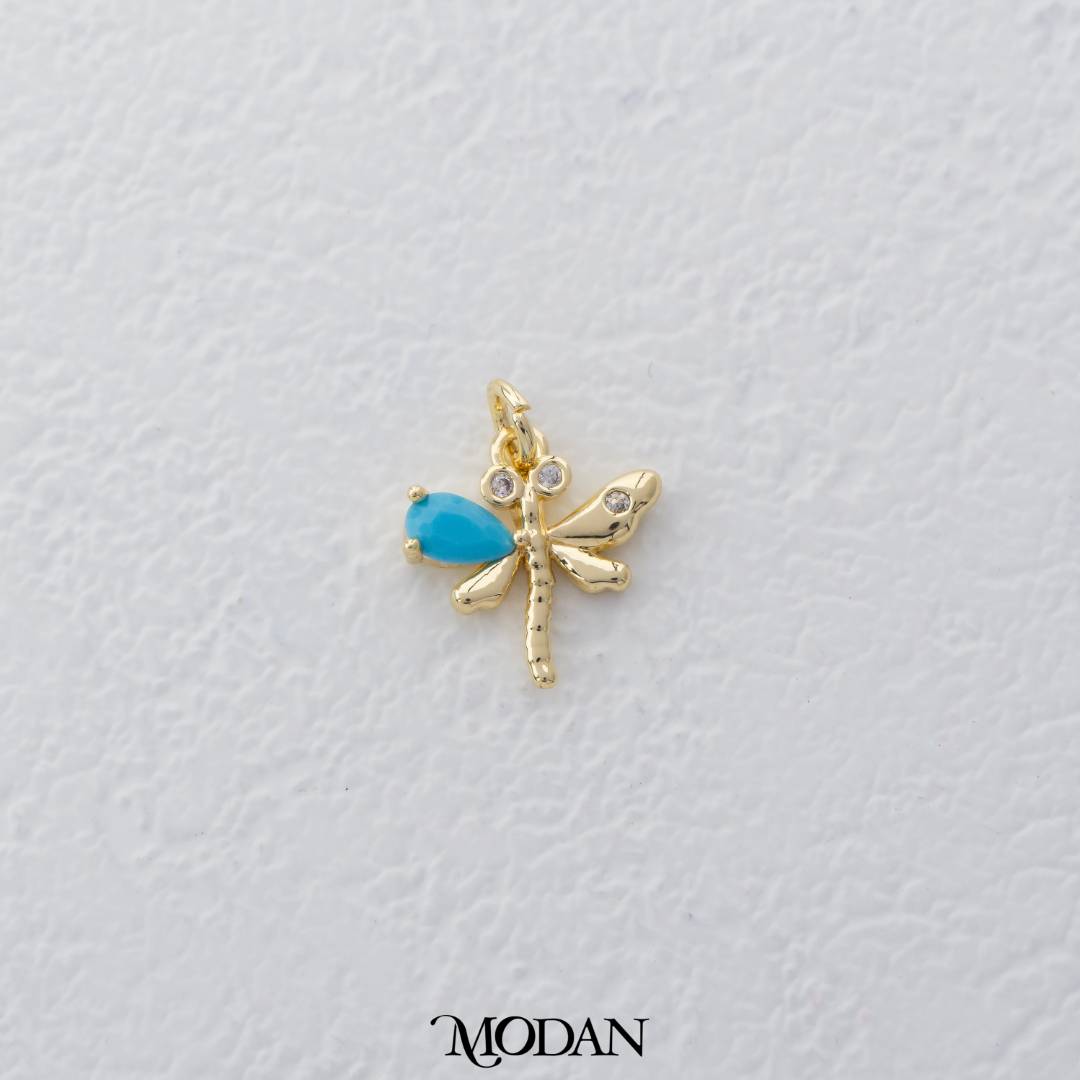 Mini Colorful Dragonfly Charm DIY Charm Liontin Capung Hypoallergenic Gold Filled