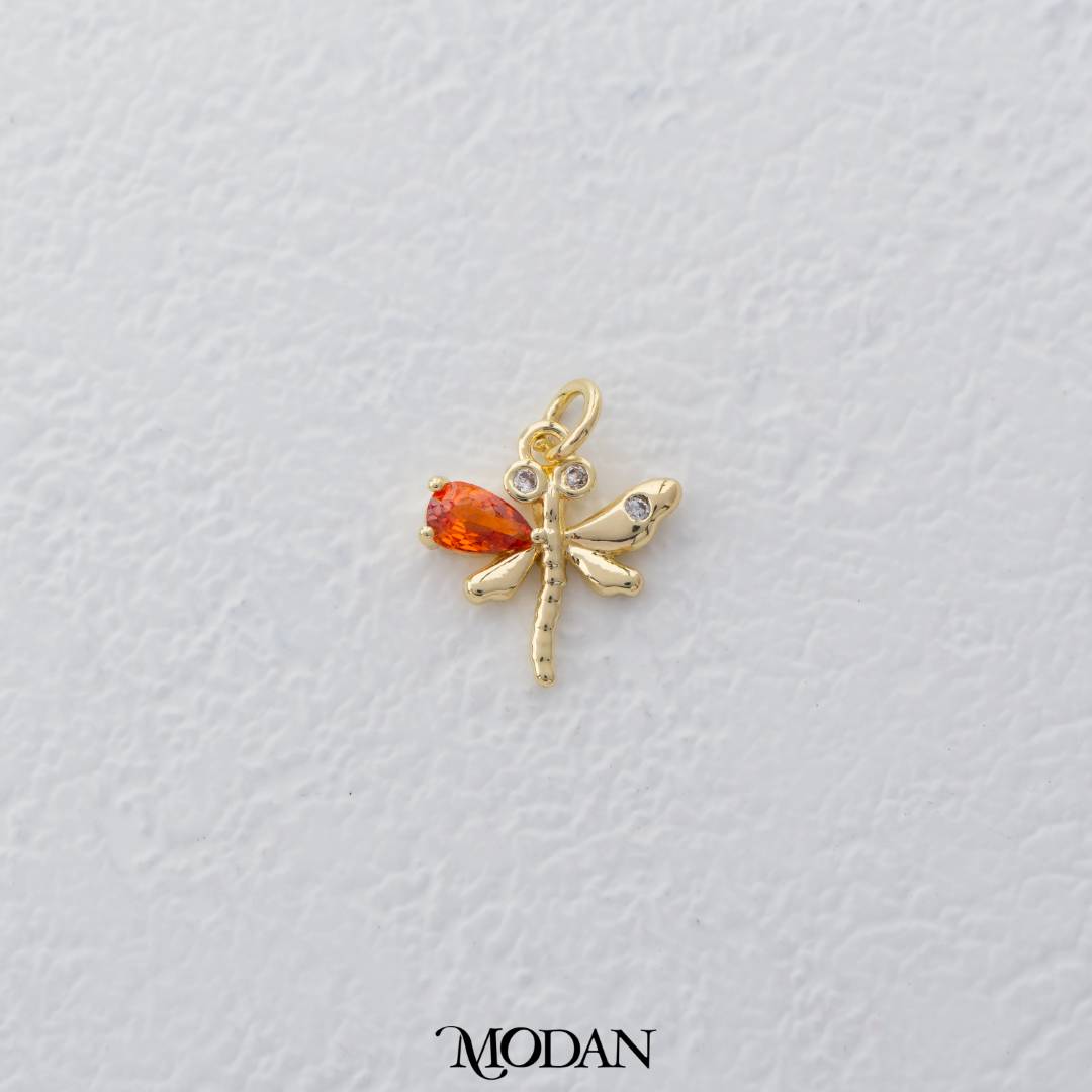 Mini Colorful Dragonfly Charm DIY Charm Liontin Capung Hypoallergenic Gold Filled