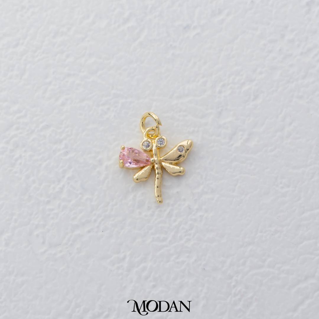 Mini Colorful Dragonfly Charm DIY Charm Liontin Capung Hypoallergenic Gold Filled