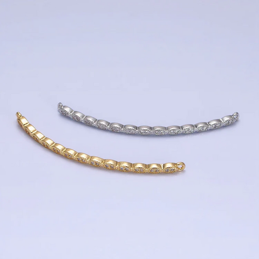 Simple Minimalist Thin Line DIY Connector Liontin Konektor Pesta Klasik Hypoallergenic Gold Plated