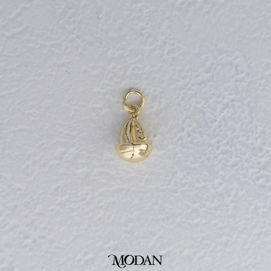 Mini Ship Charm DIY Charm Liontin Kapal Laut Hypoallergenic Gold Filled