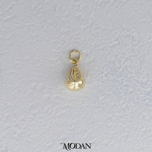 Mini Ship Charm DIY Charm Liontin Kapal Laut Hypoallergenic Gold Filled