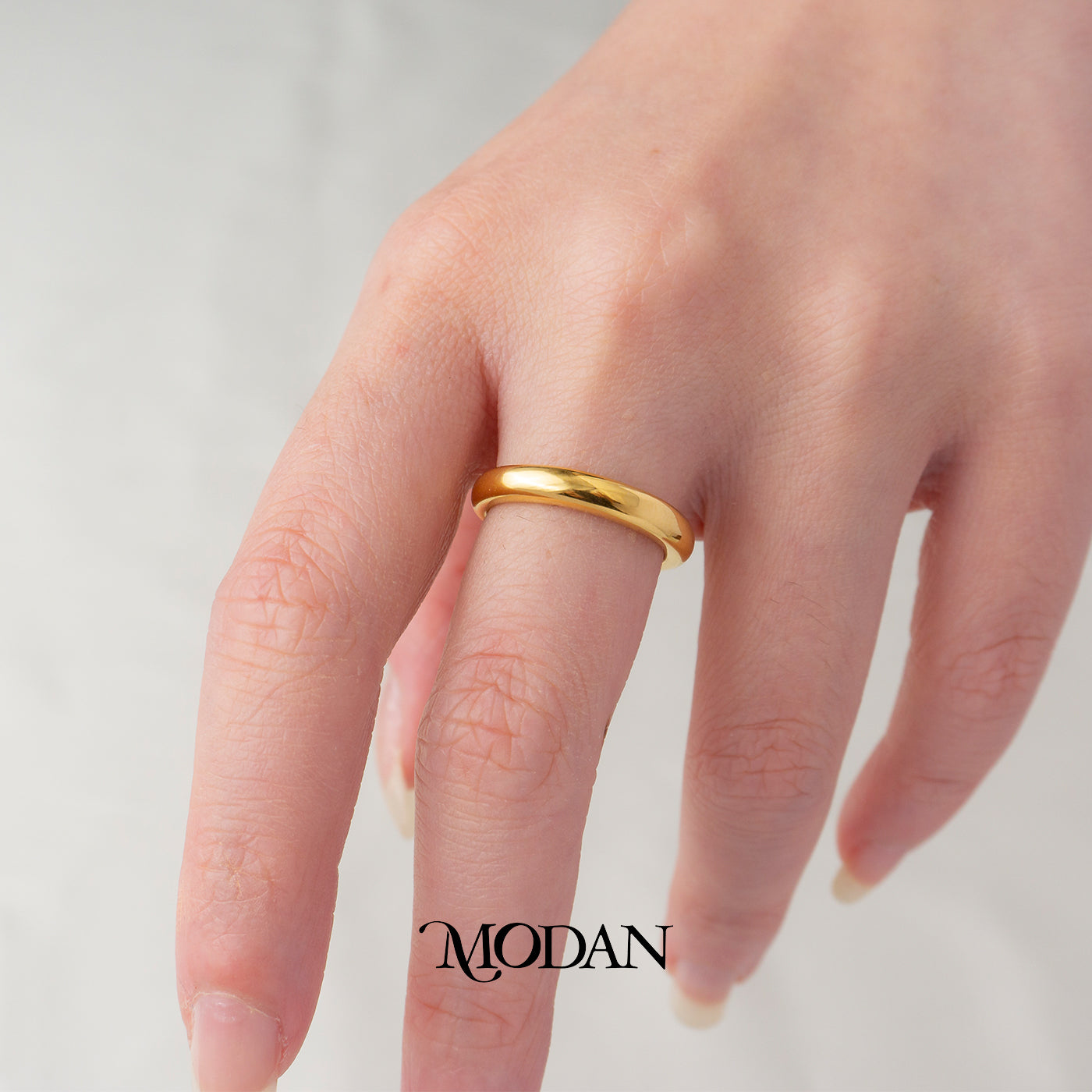 Minimalist Bold Ring Cincin Polos Tebal Hypoallergenic Stainless Steel