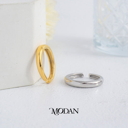Minimalist Bold Ring Cincin Polos Tebal Hypoallergenic Stainless Steel