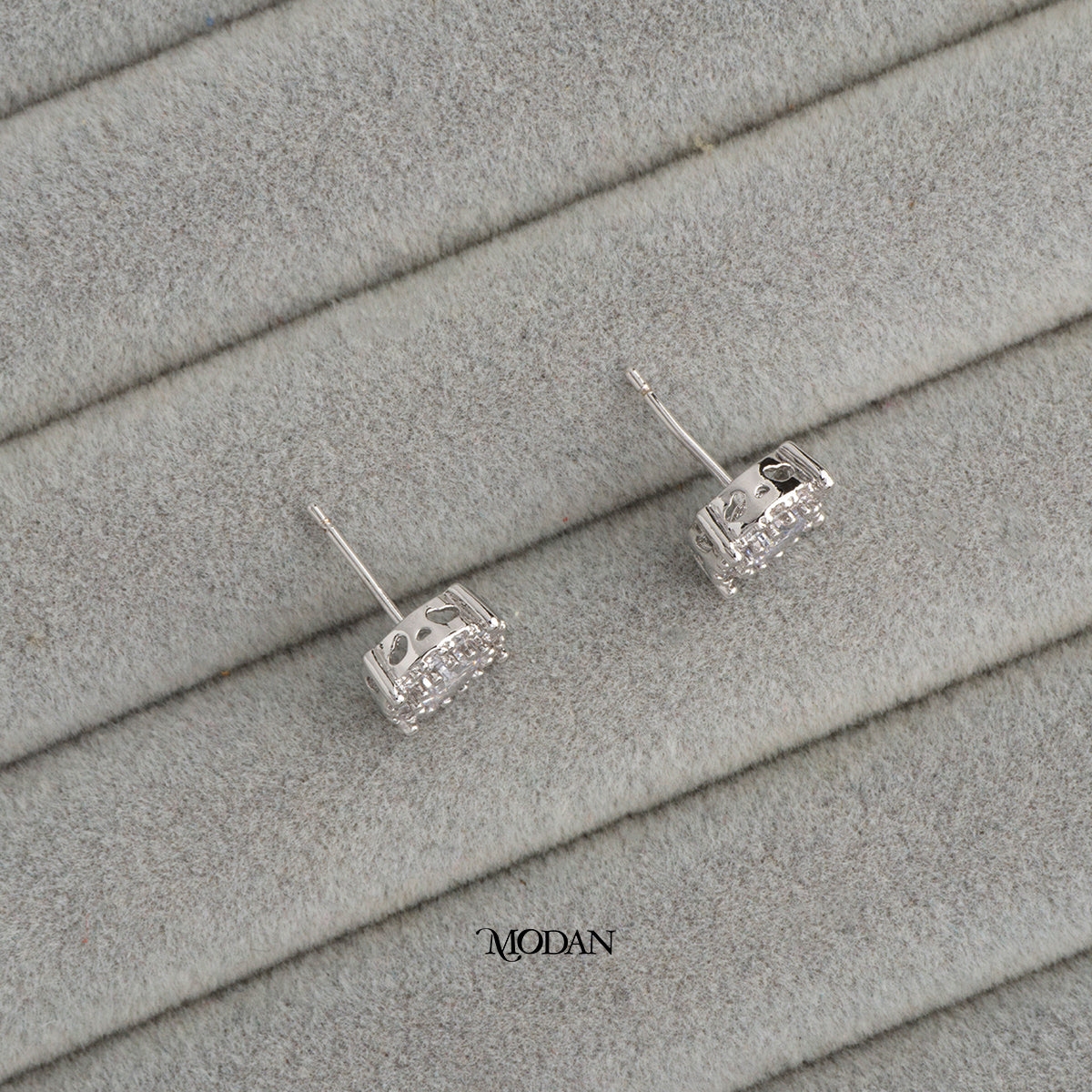 (12mm) Sparkling Round Zirconia Circle Stud Earrings Anting Tusuk Bulat Hypoallergenic Gold Plated