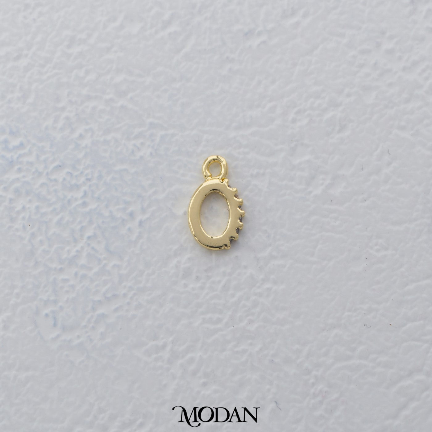 Mini Oval Zirconia Charm DIY Charm Liontin Oval Hypoallergenic Gold Plated