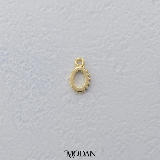 Mini Oval Zirconia Charm DIY Charm Liontin Oval Hypoallergenic Gold Plated