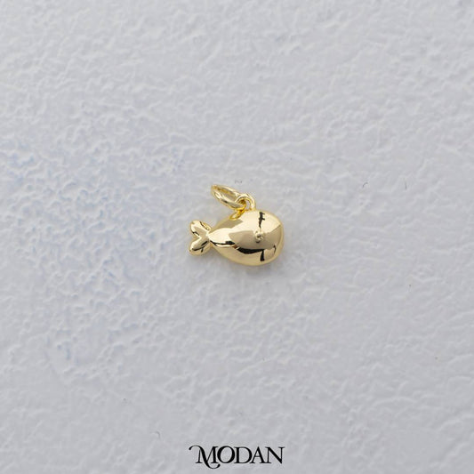 Mini Plain Fish Charm DIY Charm Liontin Ikan Kecil Polos Hypoallergenic Gold Filled