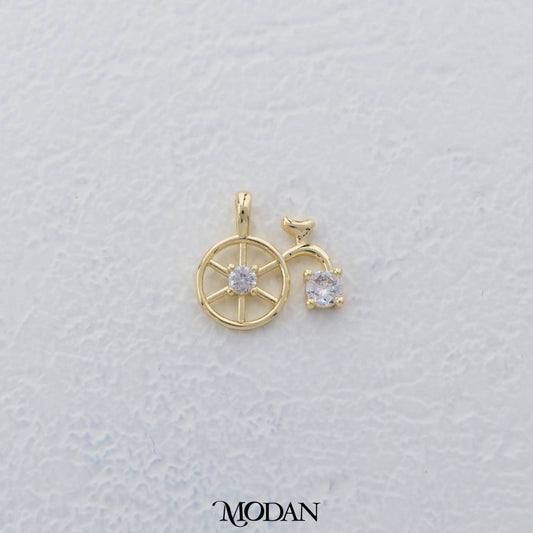 Old Fashioned Bicycle Charm DIY Charm Liontin Bentuk Sepeda Hypoallergenic Gold Filled