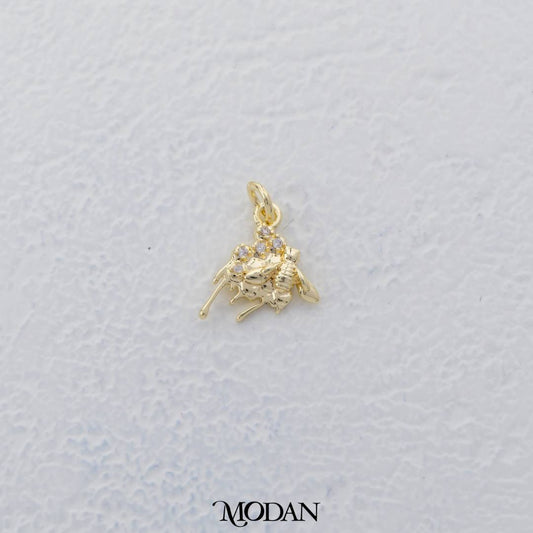 Mini Honey Bee Animal Charm DIY Charm Liontin Lebah Madu Hypoallergenic Gold Filled