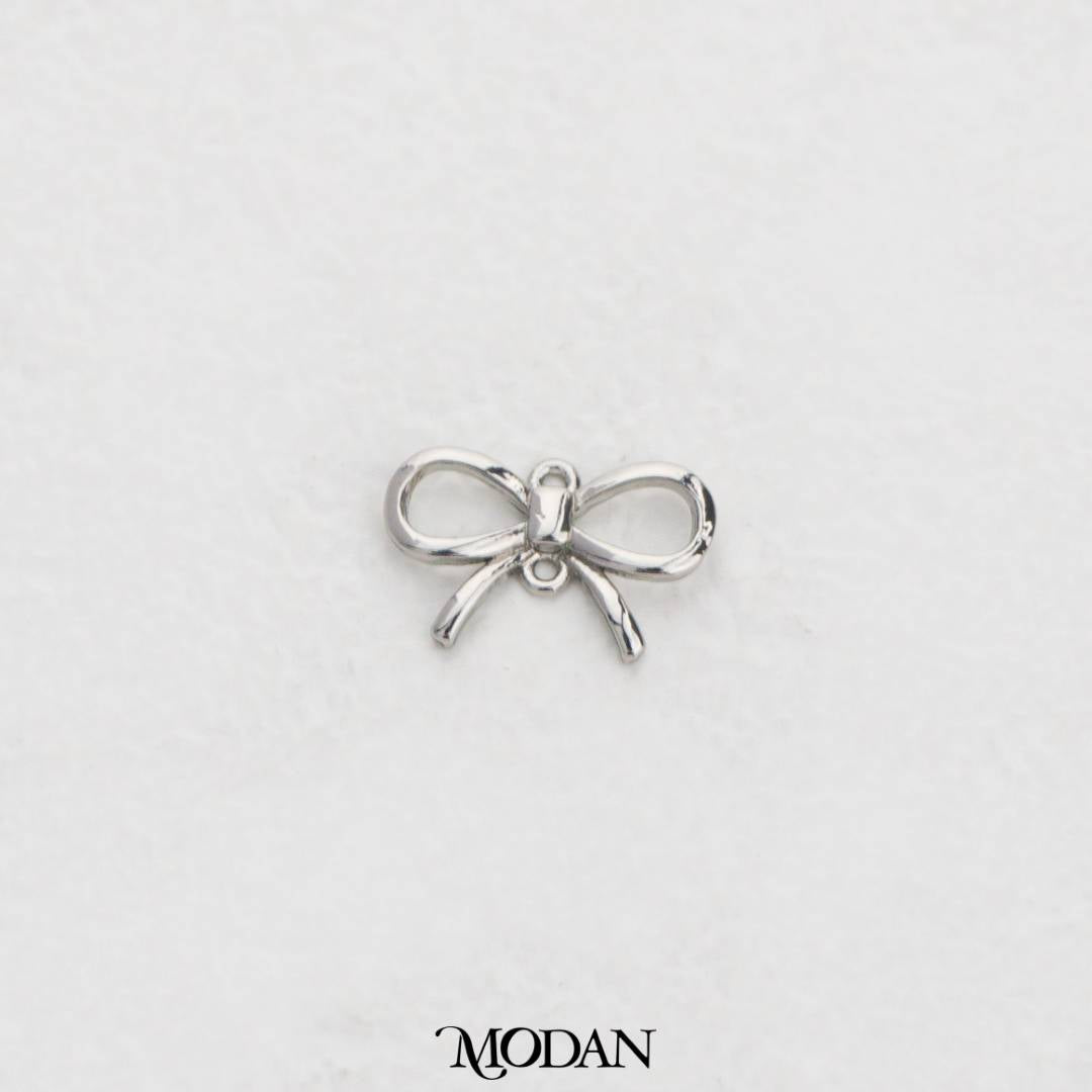 Mini Dainty Plain Ribbon Bow Charm DIY Charm Liontin Pita Kecil Hypoallergenic Gold Filled