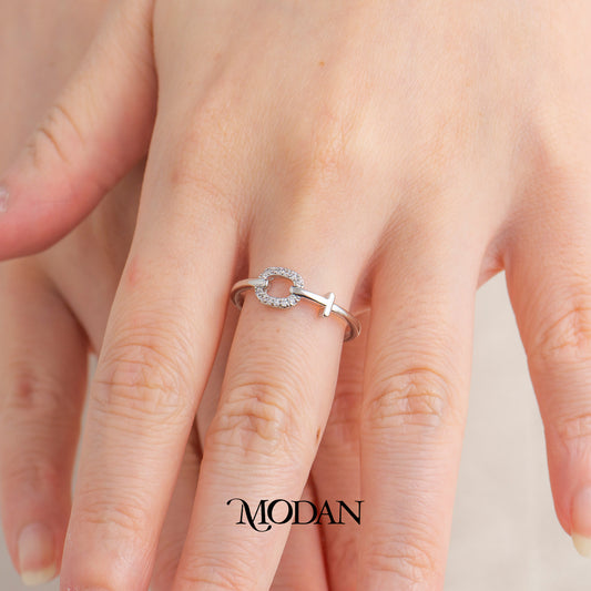 Sparkling Circle Open Ring Elegant Cincin Bulat Elegan Hypoallergenic Gold Plated