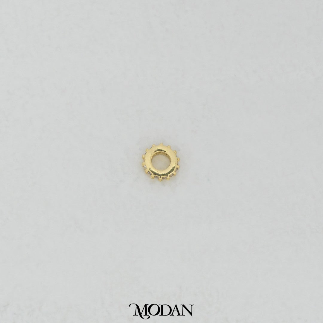 Mini Sparkling Round DIY Beads Manik Liontin Bulat Berlian Pasir Hypoallergenic Gold Filled