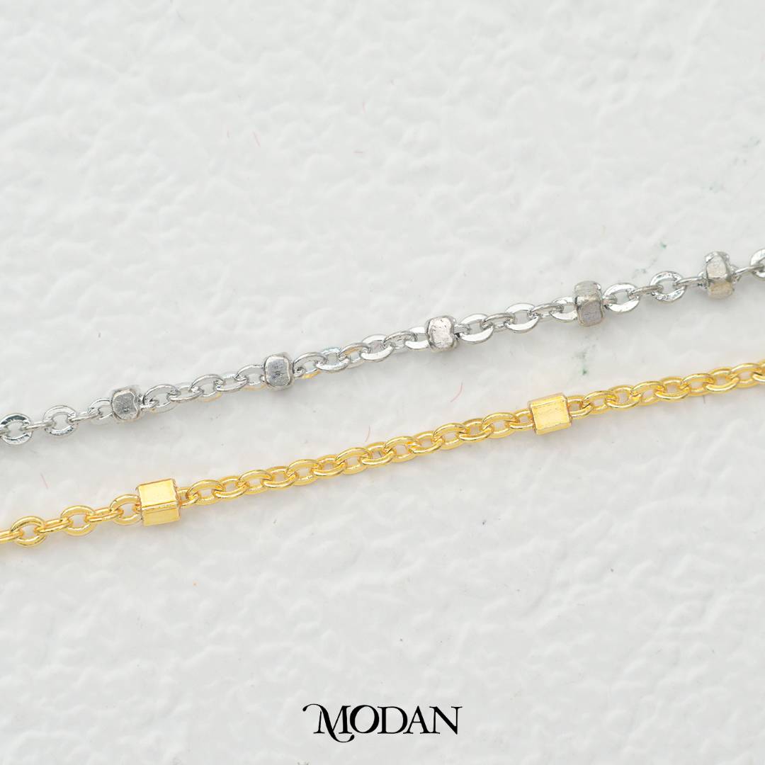 (1meter) (1.3mm) Satellite Chain Unfinished DIY Chain Rantai Kalung Gelang Meteran Hypoallergenic Gold Filled