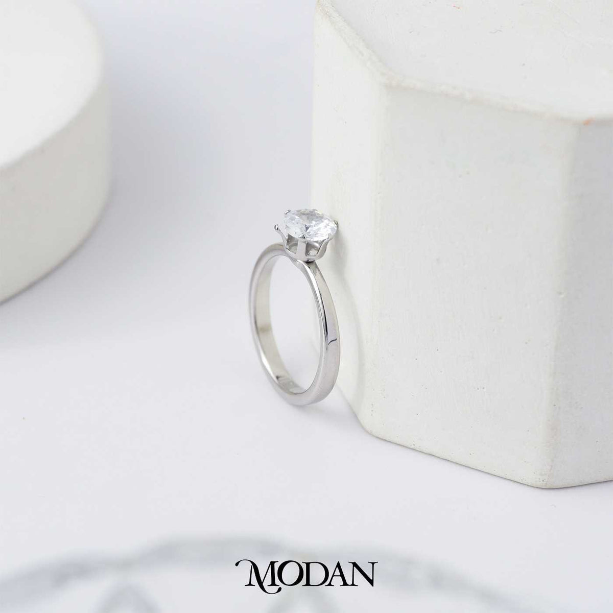 Simple Minimalist Titanium Ring Cincin Mata Satu Daily Wear Hypoallergenic Stainless Steel