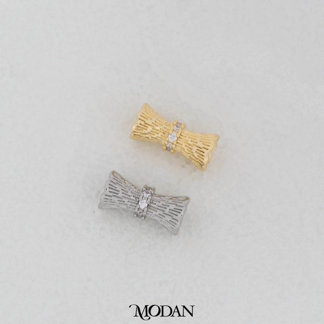 Sparkling Bow DIY Beads Charm Liontin Pita Hypoallergenic Gold Filled
