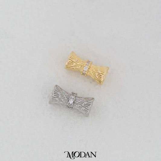 Sparkling Bow DIY Beads Charm Liontin Pita Hypoallergenic Gold Filled