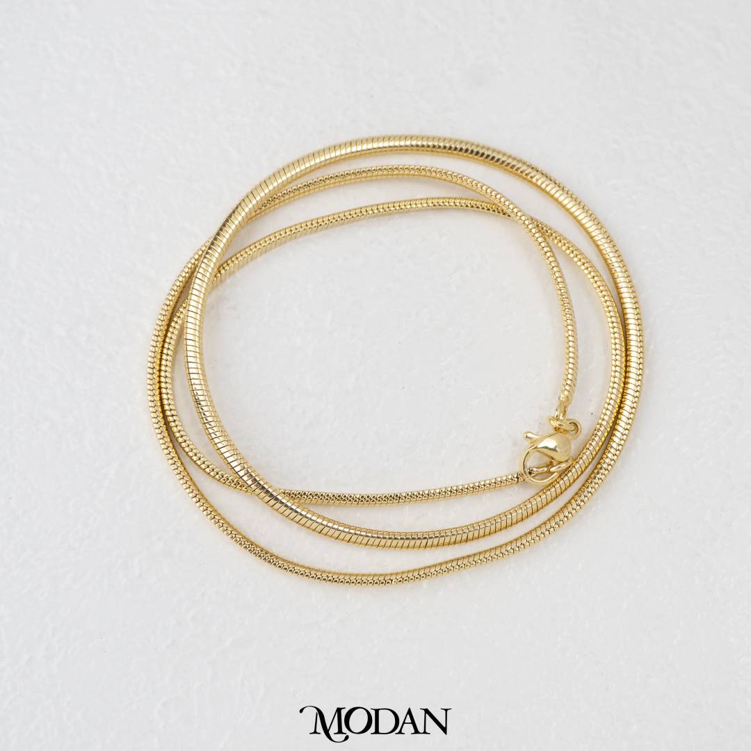 Omega Cocoon Snake Chain DIY Rantai Kalung Ular Kepompong Hypoallergenic Gold Filled