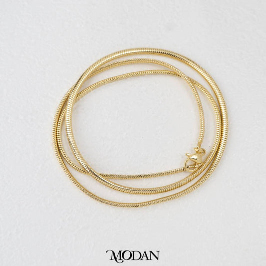 Omega Cocoon Snake Chain DIY Rantai Kalung Ular Kepompong Hypoallergenic Gold Filled