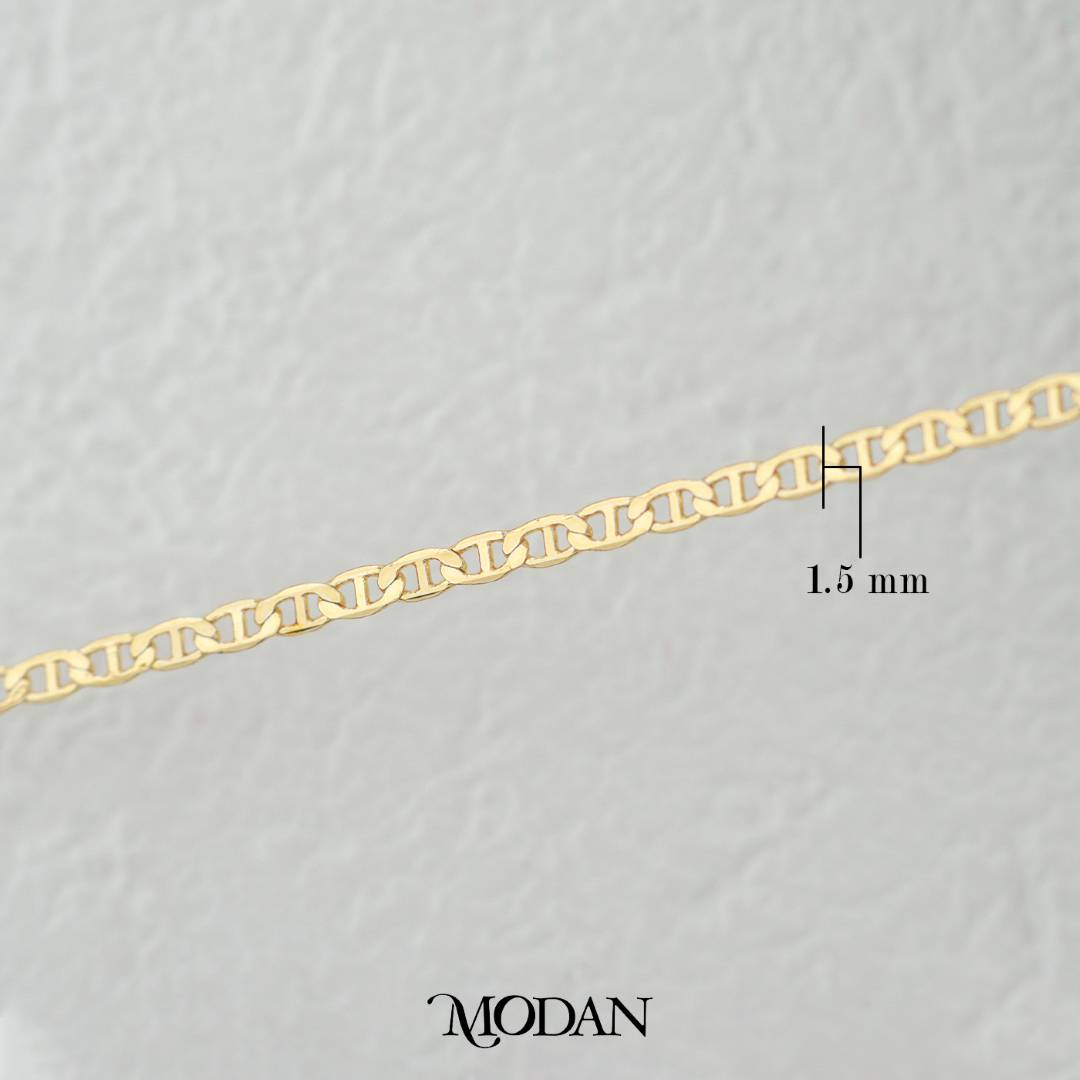 Plain Anchor Chain Unfinished DIY Chain Rantai Kalung Gelang Meteran Hypoallergenic Gold Filled
