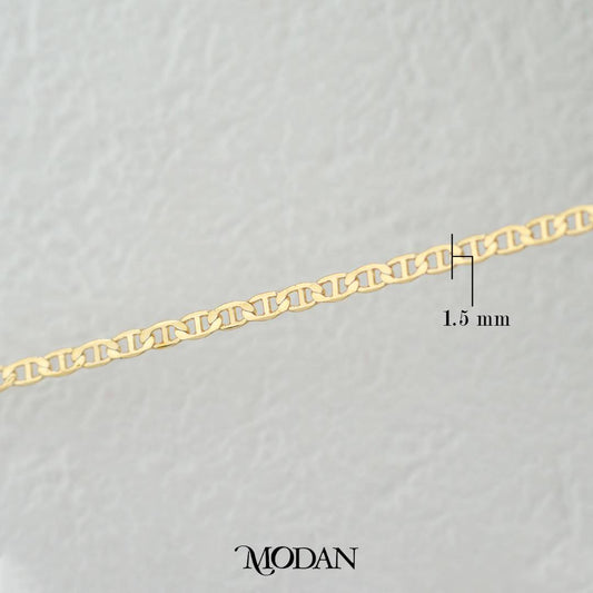 Plain Anchor Chain Unfinished DIY Chain Rantai Kalung Gelang Meteran Hypoallergenic Gold Filled