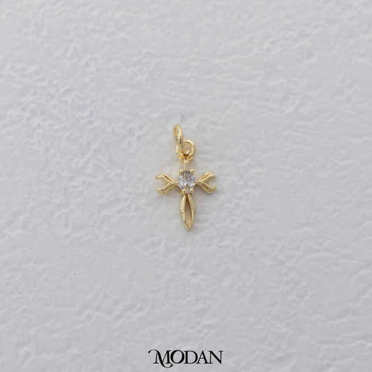 Mini Dainty Sword Charm DIY Charm Liontin Vintage Kecil Hypoallergenic Gold Filled