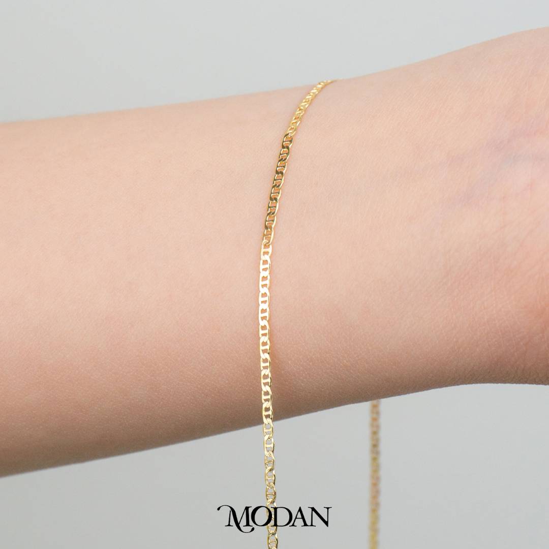 Plain Anchor Chain Unfinished DIY Chain Rantai Kalung Gelang Meteran Hypoallergenic Gold Filled