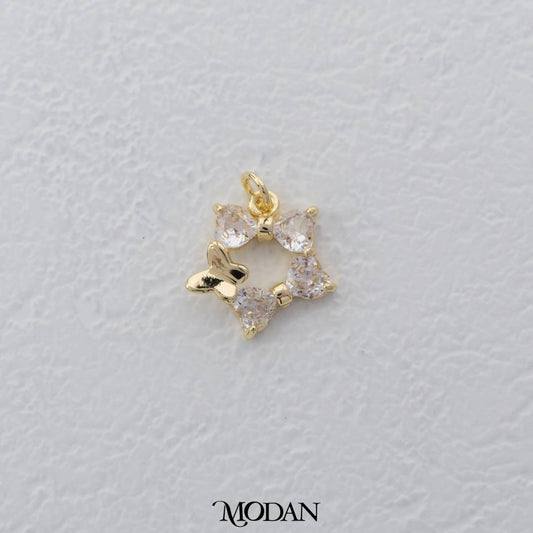 Sparkling Teardrop Star Shaped Charm DIY Charm Liontin Bintang Hypoallergenic Gold Filled