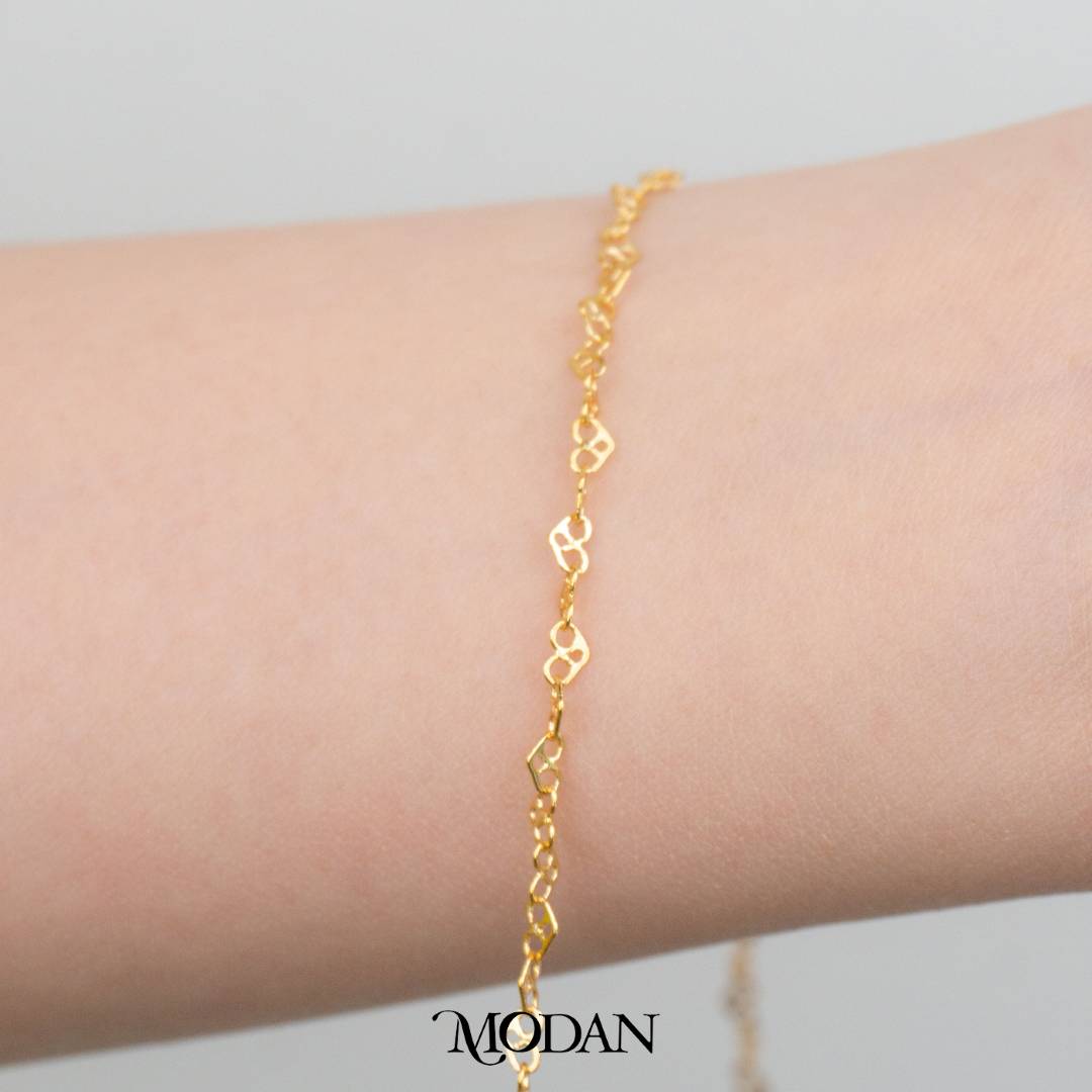 Valentino Golden Heart Chain Unfinished DIY Chain Rantai Kalung Gelang Meteran Hypoallergenic Gold Plated