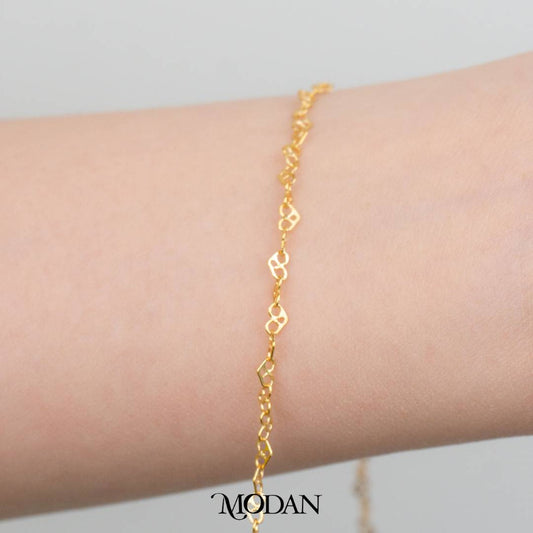 Valentino Golden Heart Chain Unfinished DIY Chain Rantai Kalung Gelang Meteran Hypoallergenic Gold Plated