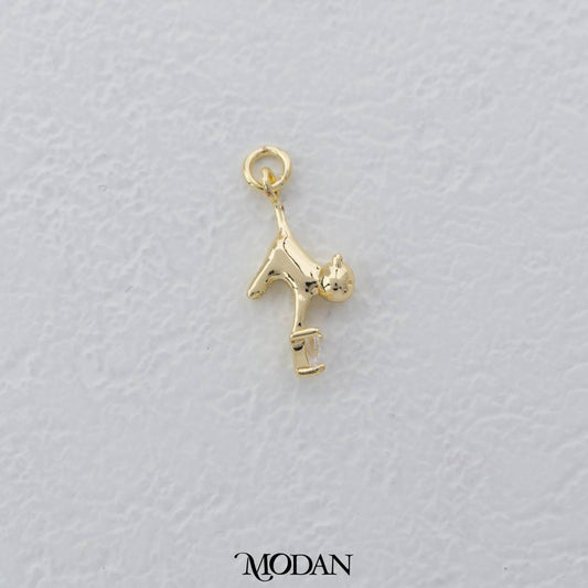 Mini Cute Kitty Cat Charm DIY Charm Liontin Kucing Kecil Hypoallergenic Gold Filled