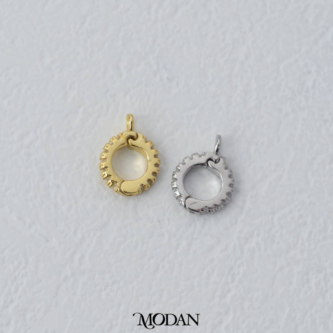 Dainty Round Charm DIY Charm Liontin Bulat Kecil Hypoallergenic Gold Filled