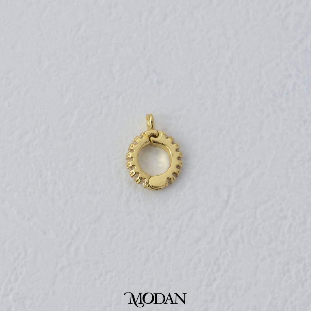 Dainty Round Charm DIY Charm Liontin Bulat Kecil Hypoallergenic Gold Filled
