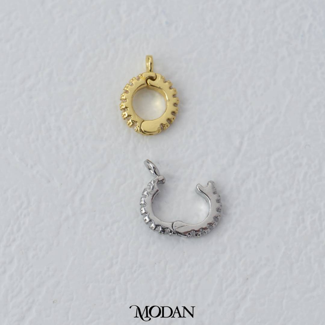 Dainty Round Charm DIY Charm Liontin Bulat Kecil Hypoallergenic Gold Filled