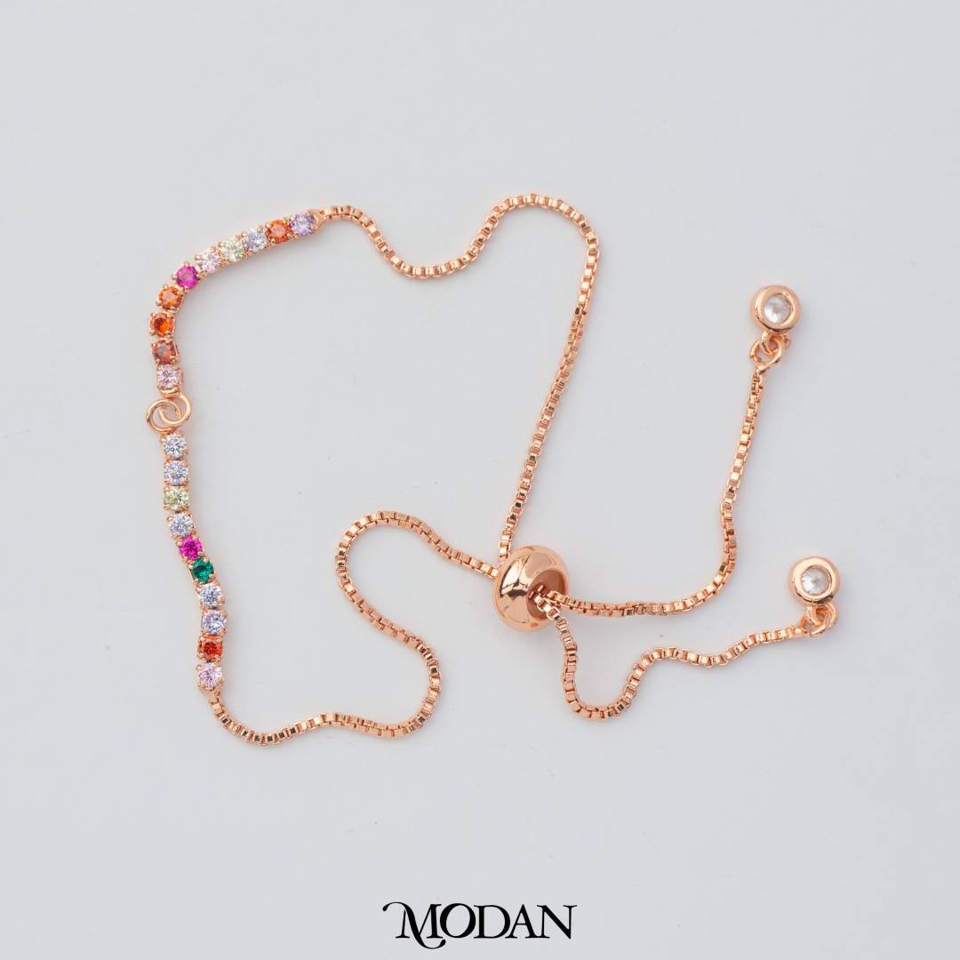 Unfinished Colorful Tennis Adjustable Bracelet DIY Gelang Adjustable Hypoallergenic Gold Filled
