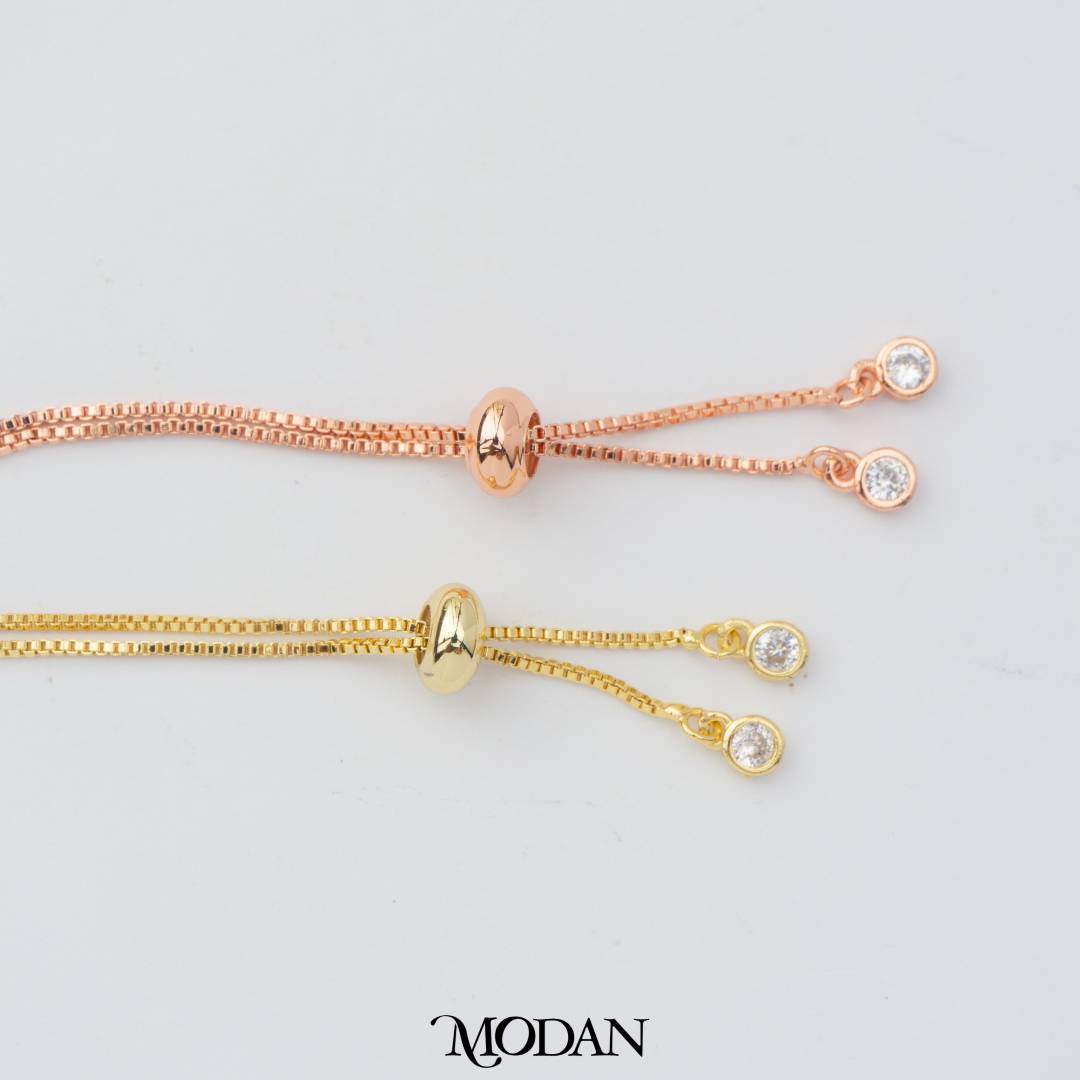 Unfinished Colorful Tennis Adjustable Bracelet DIY Gelang Adjustable Hypoallergenic Gold Filled