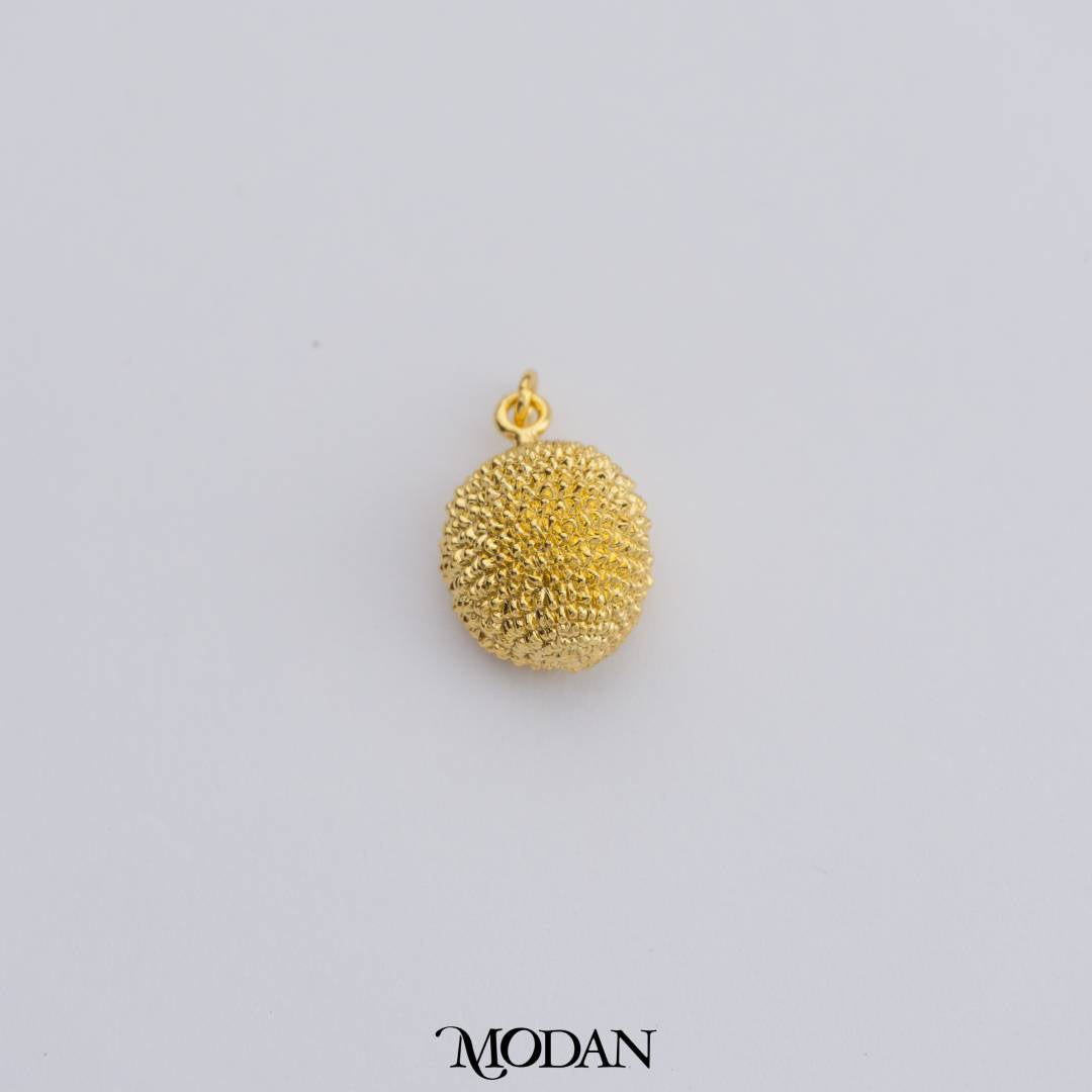 Durian Tropical Fruit Enamel DIY Charm Liontin Buah Durian Hypoallergenic Gold Filled