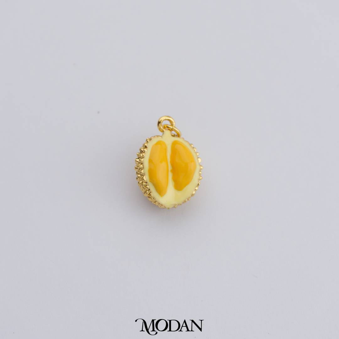 Durian Tropical Fruit Enamel DIY Charm Liontin Buah Durian Hypoallergenic Gold Filled