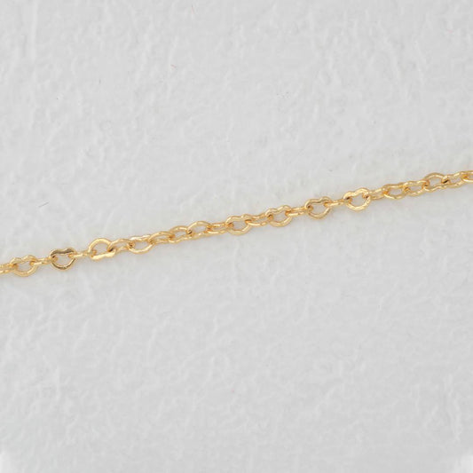 (1.7mm) Love Heart Shaped Cable Chain DIY Chain Rantai Kalung Gelang Meteran Hypoallergenic Gold Plated