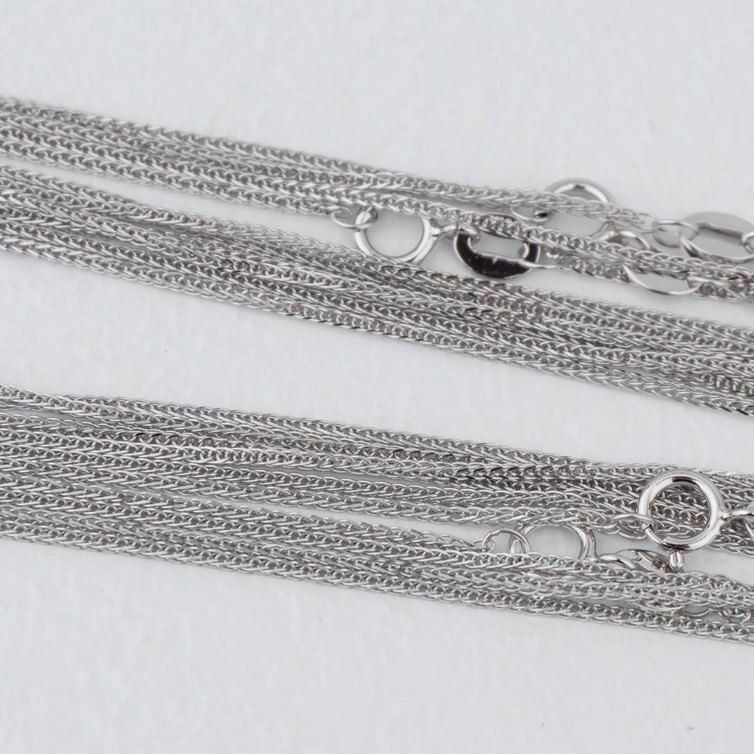 Dainty Silver Twist Wheat Chain DIY Chain Rantai Kalung Silver Polos Hypoallergenic S925