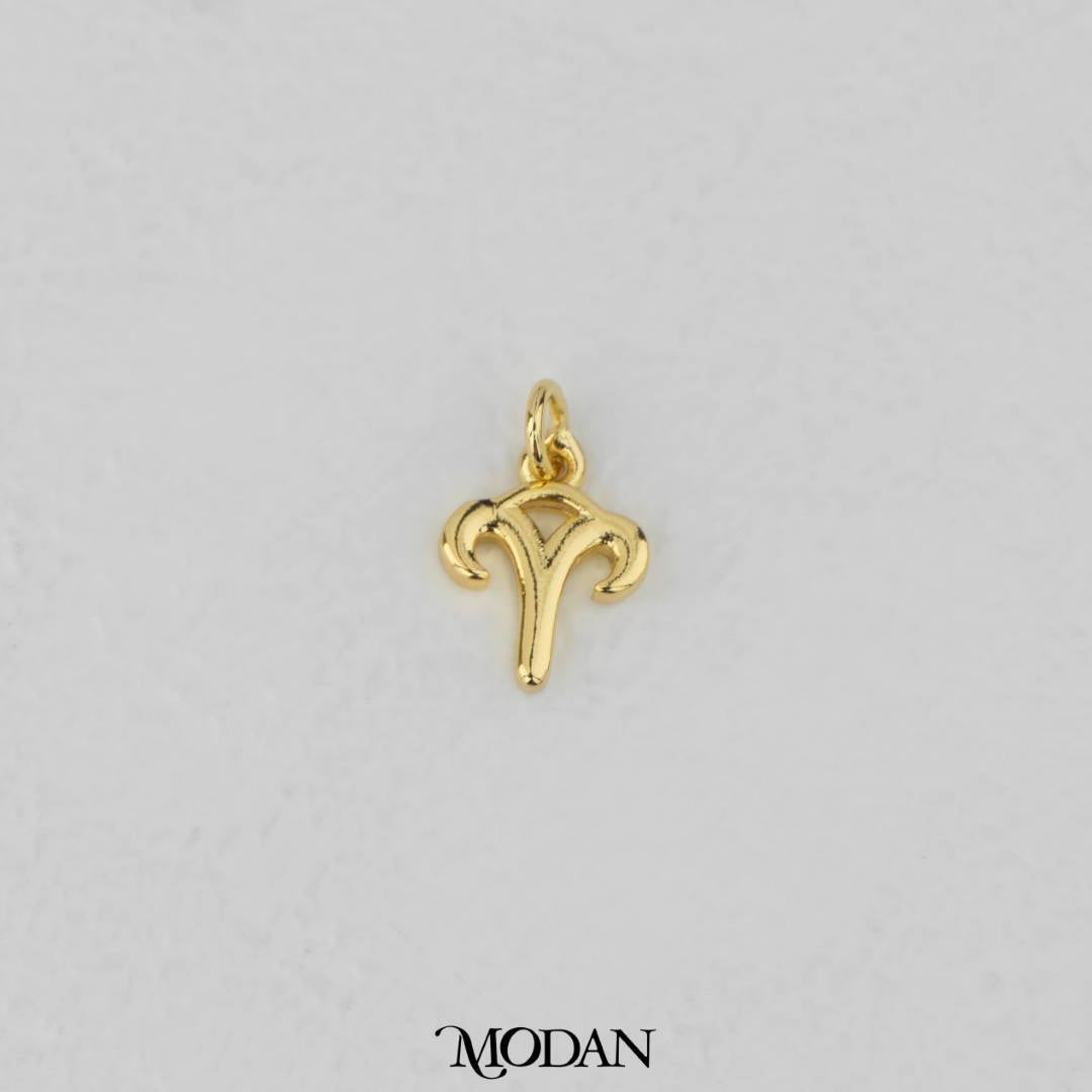 Mini Plain Zodiac Charm DIY Charm Liontin Kalung Zodiak Polos Hypoallergenic Gold Filled