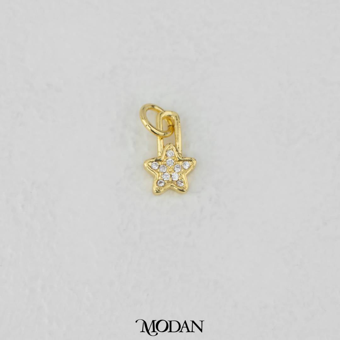 Mini Star Zirconia DIY Charm Liontin Kalung/Gelang Bintang Kecil Hypoallergenic Gold Filled